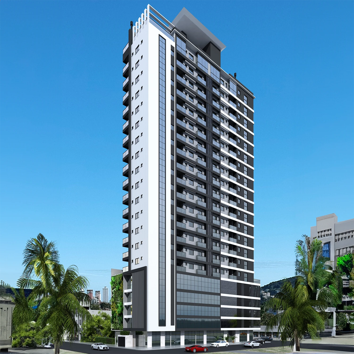 Vista de empreendimento Porto Valente em Itapema